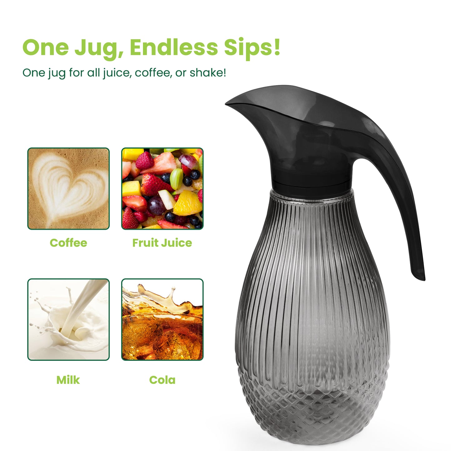 Black Pineapple Plastic Jug 1.5L