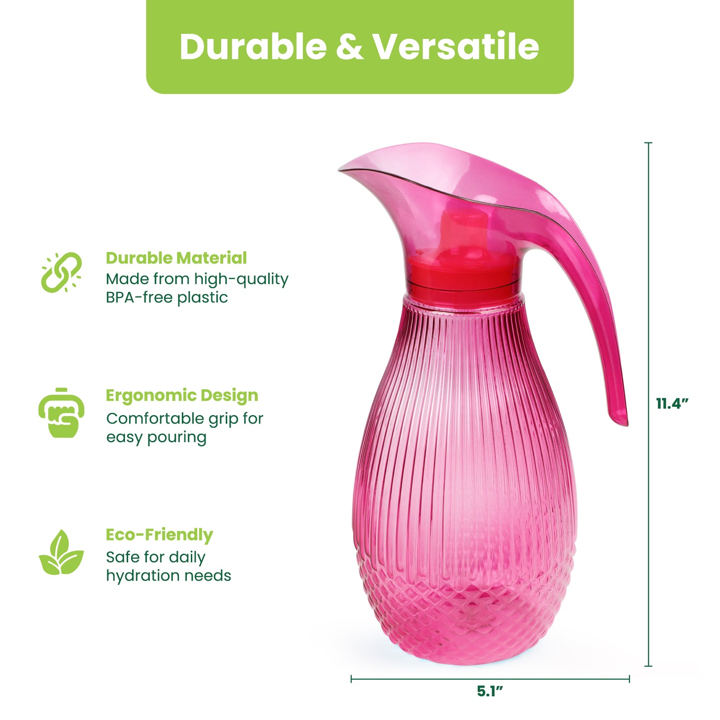 Pink Pineapple Plastic Jug 1.5L
