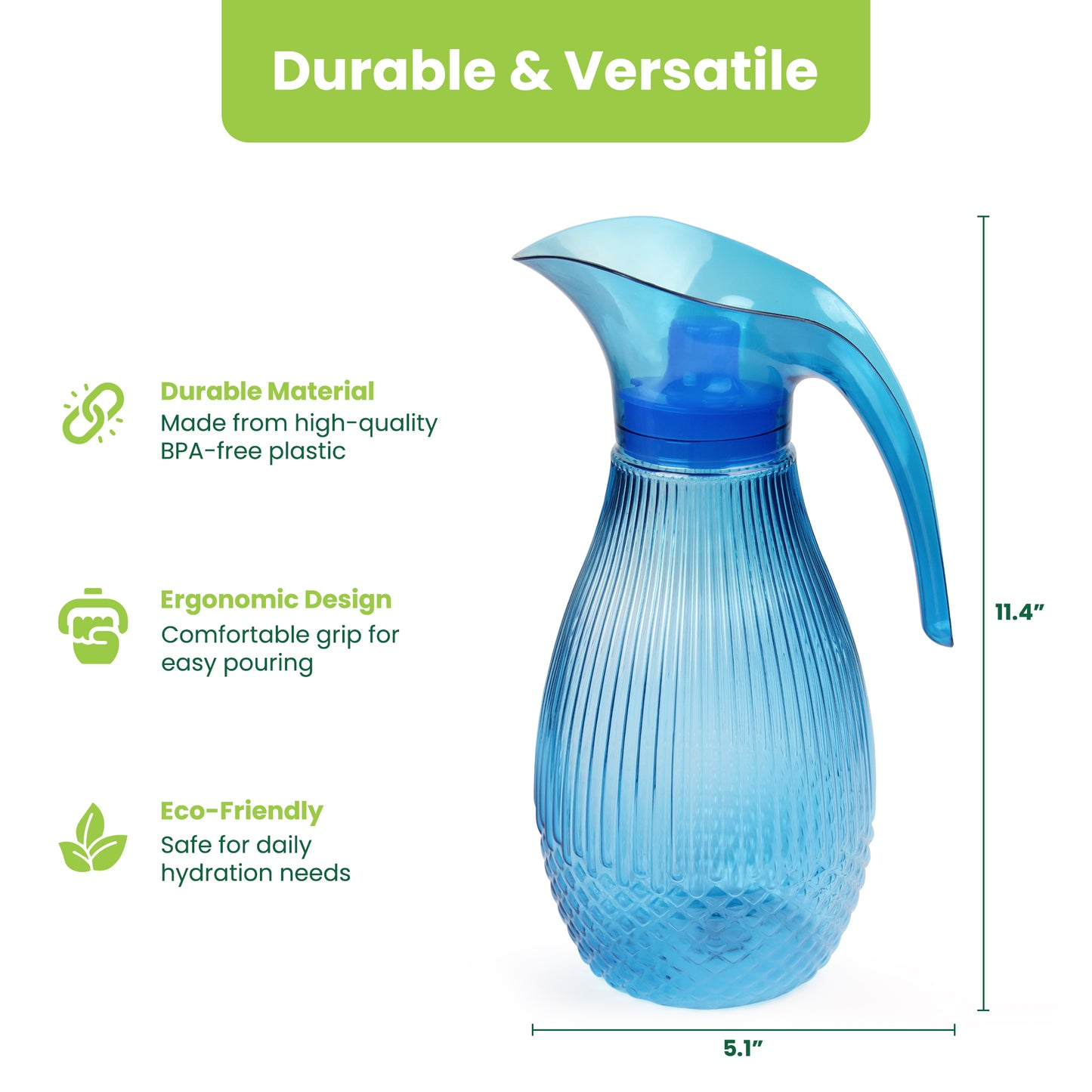 Blue Pineapple Plastic Jug 1.5L