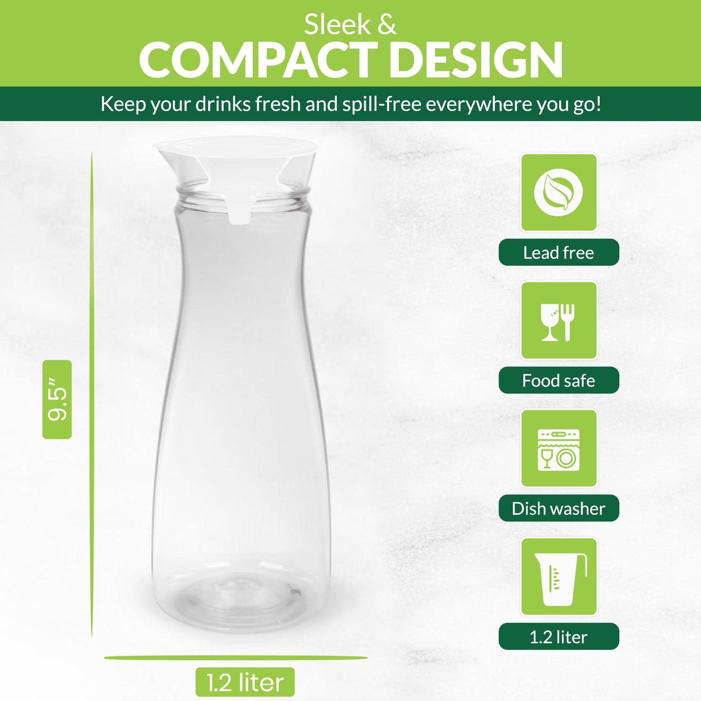 Table Top Fridge bottle 1.2 Ltr (Transparent)