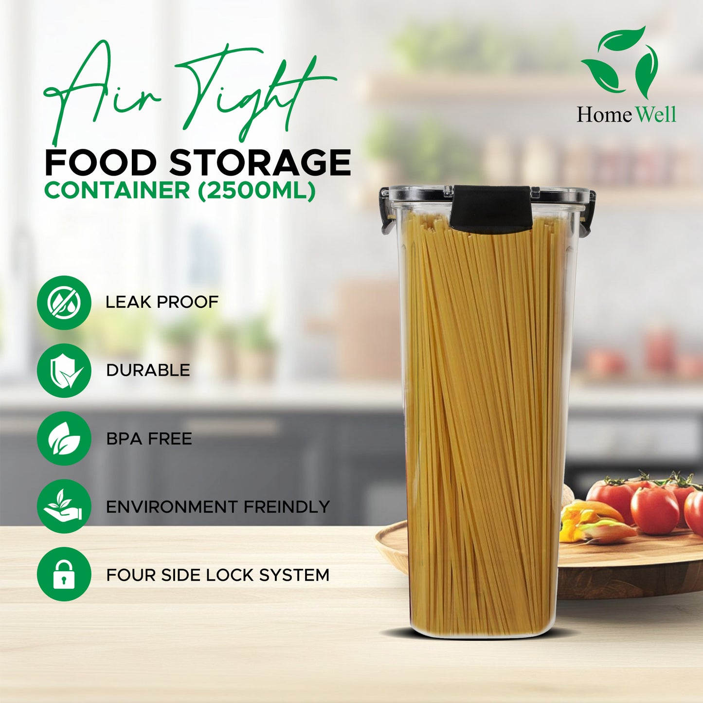 Airtight Food Storage Container 2500ml
