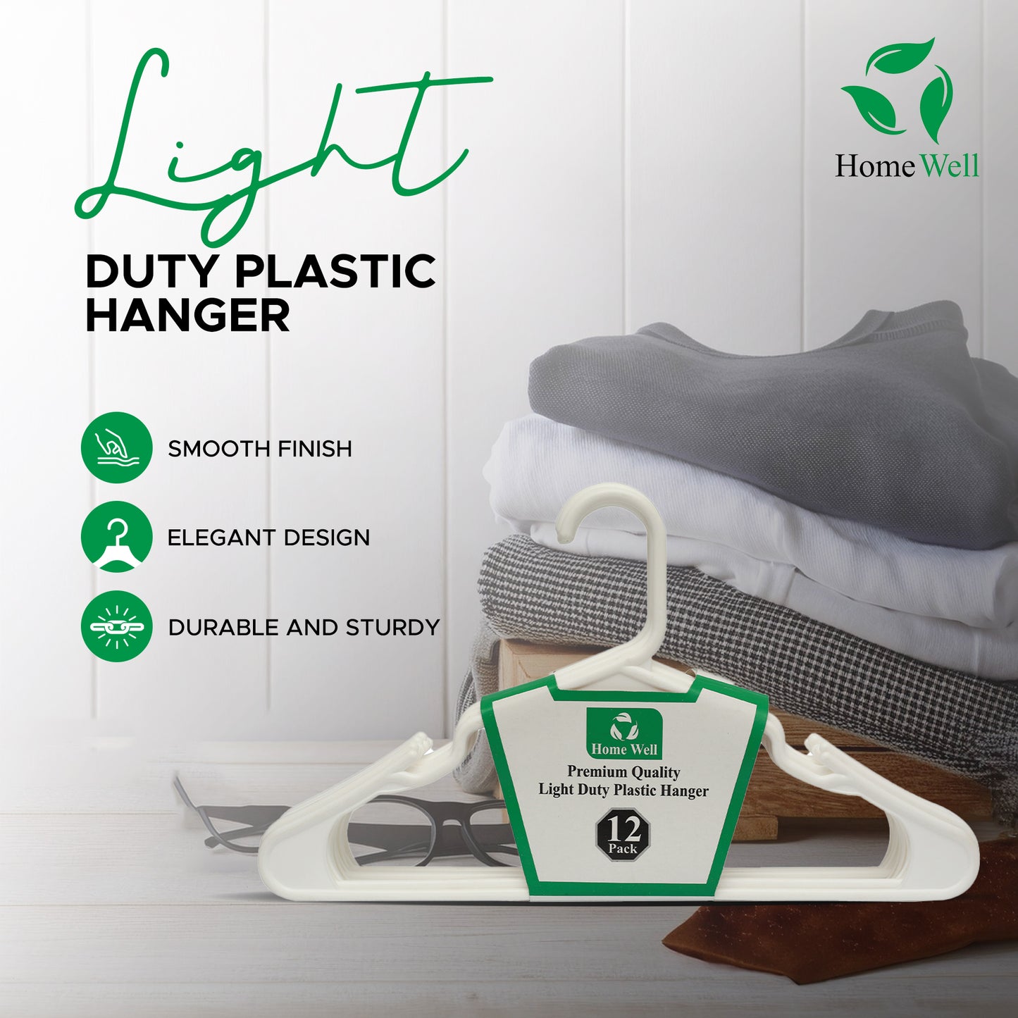 Light Duty Hangers Pack of 12