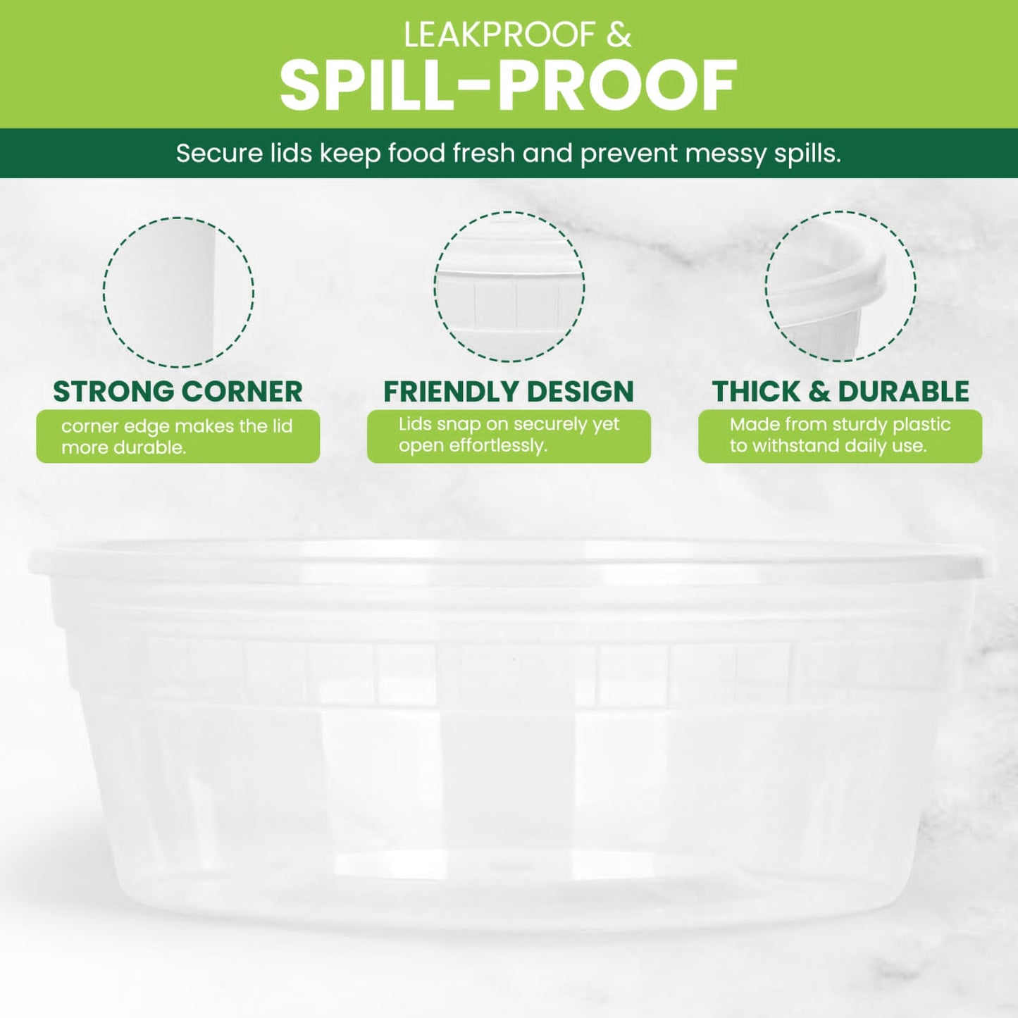 8oz Clear Deli Container Pack of 5