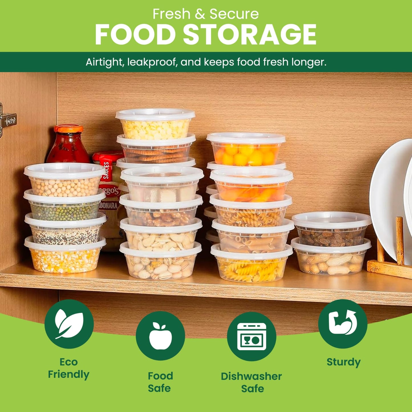 8oz Clear Deli Container Pack of 5