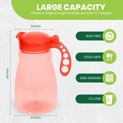 Red 1.5L Citrus jug with handle