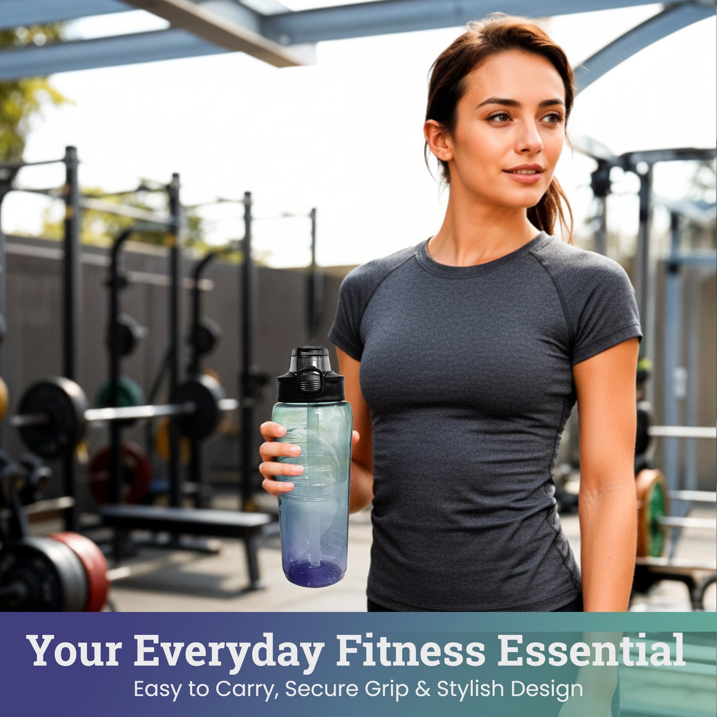 Fusion Sports Bottle 700 ml (Green + Purple)