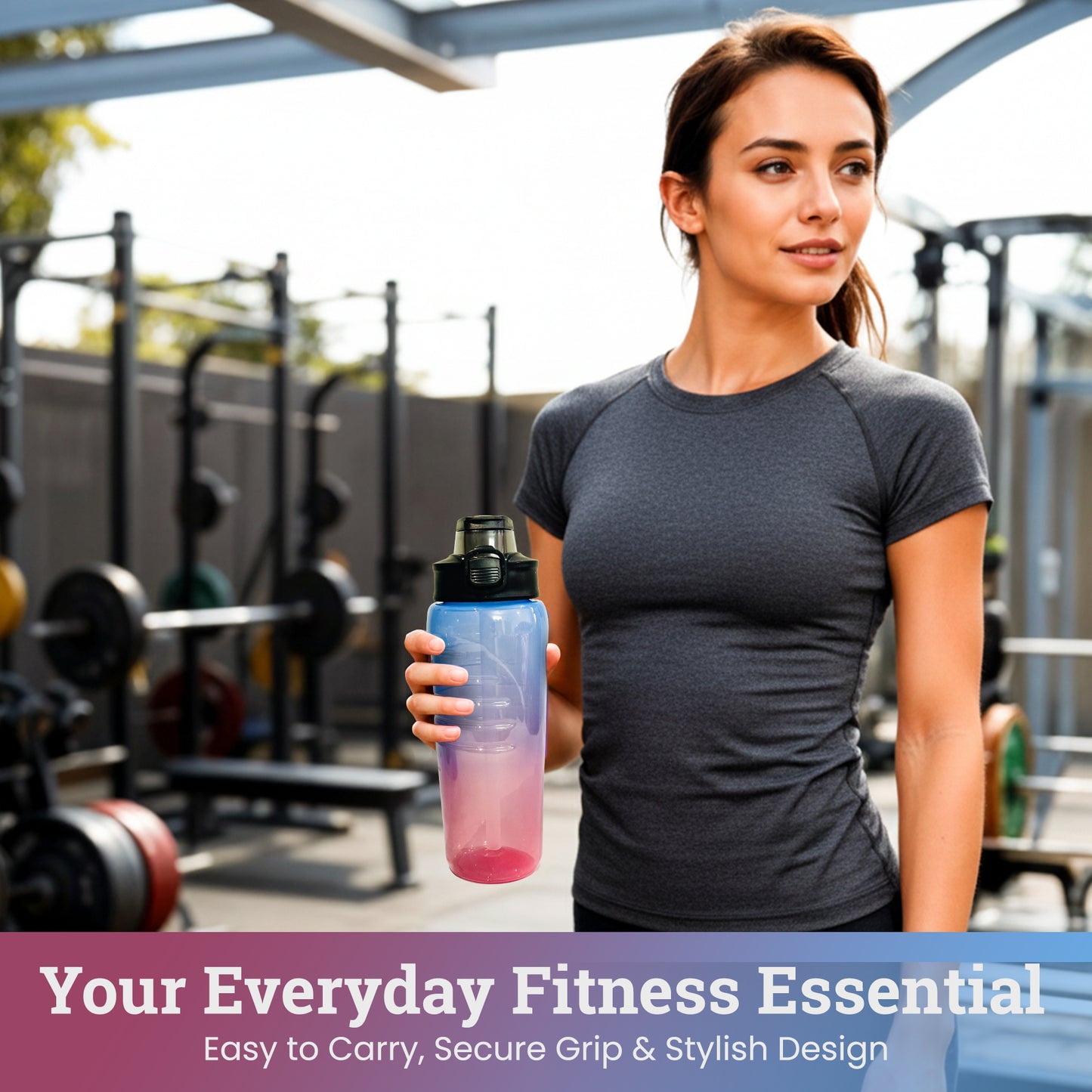 Fusion Sports Bottle 700 ml (Blue + Pink)