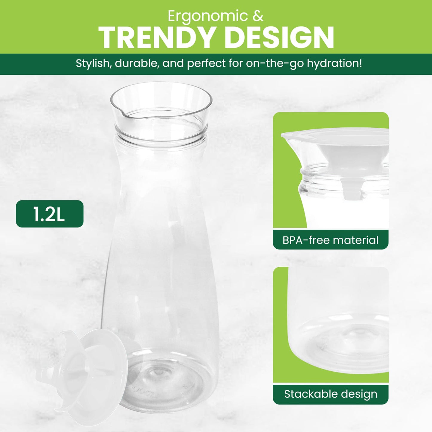 Table Top Fridge bottle 1.2 Ltr (Transparent)