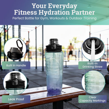 Fusion Sports Bottle 700 ml (Green + Purple)