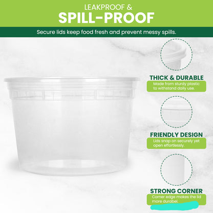 16oz Clear Deli Container Pack of 5