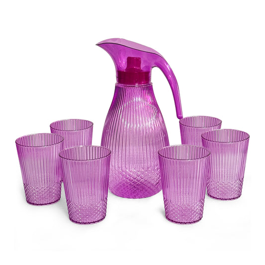 Pink Pineapple Plastic Jug 1.5L 7pcs set ( 1 jug and 6 tumblers)