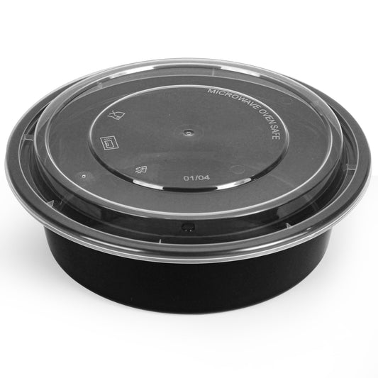 24oz Black Base Container- Set of 5