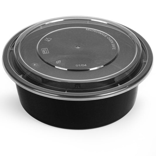 32oz Black base Container- Pack of 5