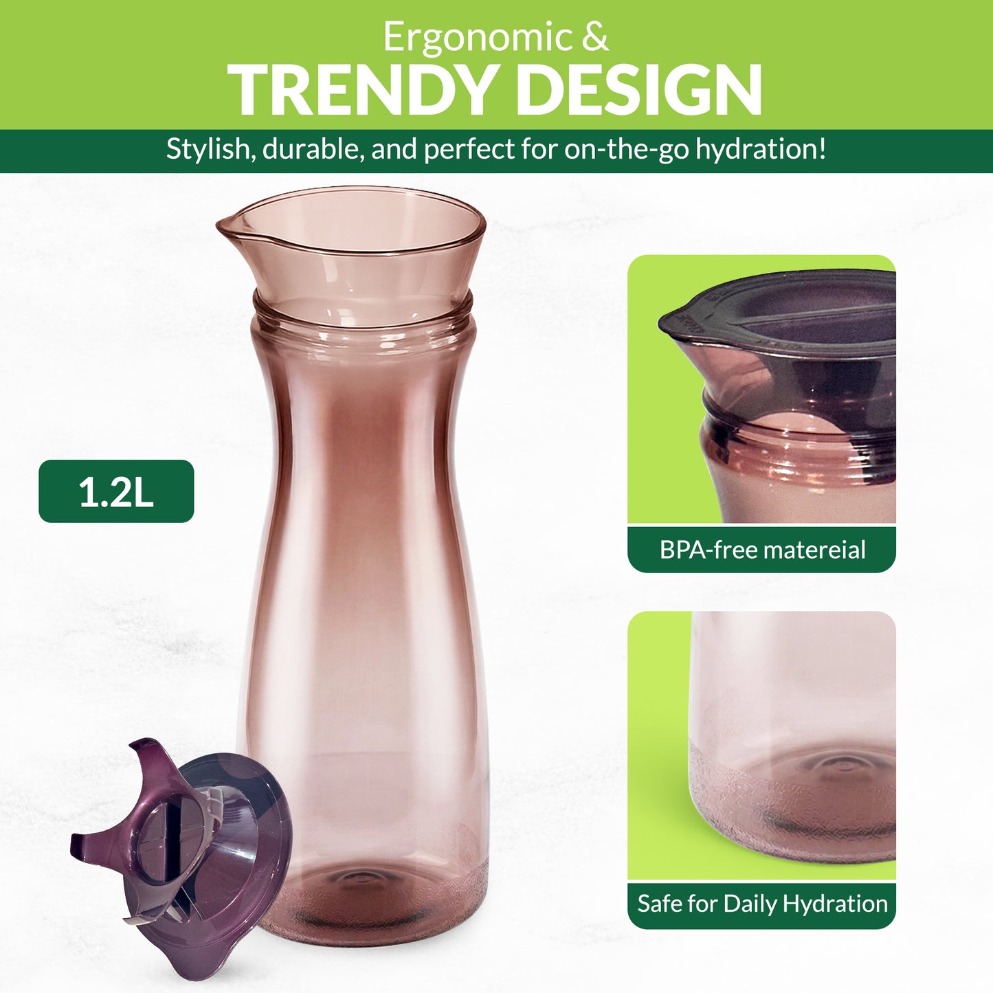 Table Top Fridge bottle 1.2 Ltr (Purple)