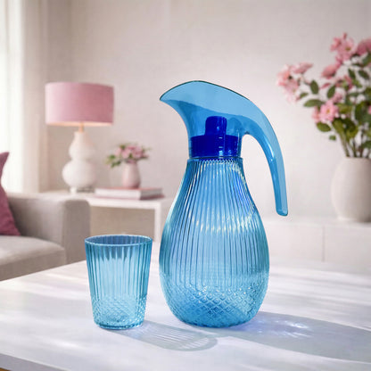 Blue Pineapple Plastic Jug 1.5L 7pcs set ( 1 jug and 6 tumblers)