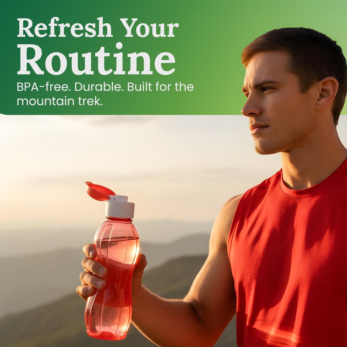 Aqua Fresh Bottle 1 Ltr (Orange)