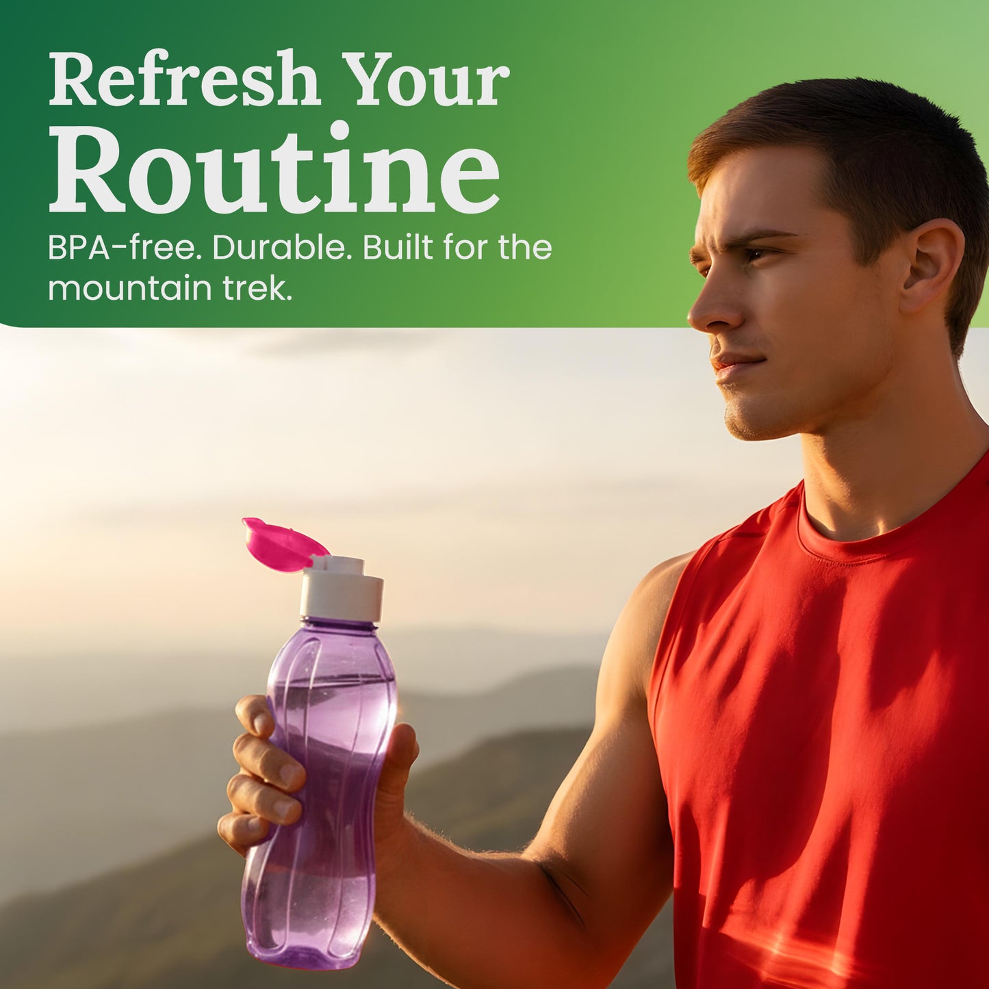 Aqua Fresh Bottle 1 Ltr (Pink)