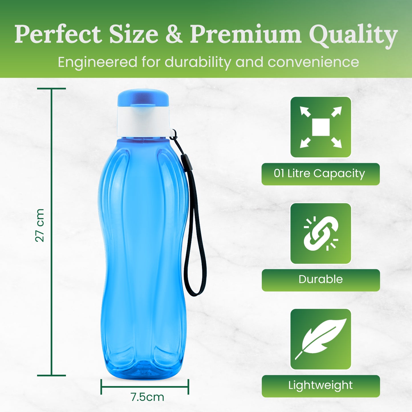 Aqua Fresh Bottle 1 Ltr (Blue)