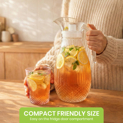 Transparent Pineapple Plastic Jug 1.5L 7pcs set ( 1 jug and 6 tumblers)